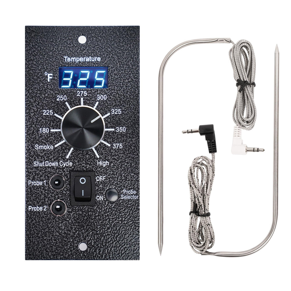 OUTGIK digital thermostat panel front view for precise grilling