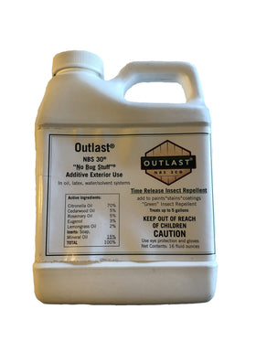 Outlast NBS30 packaging highlights pet- and plant-safe, low-toxicity formula
