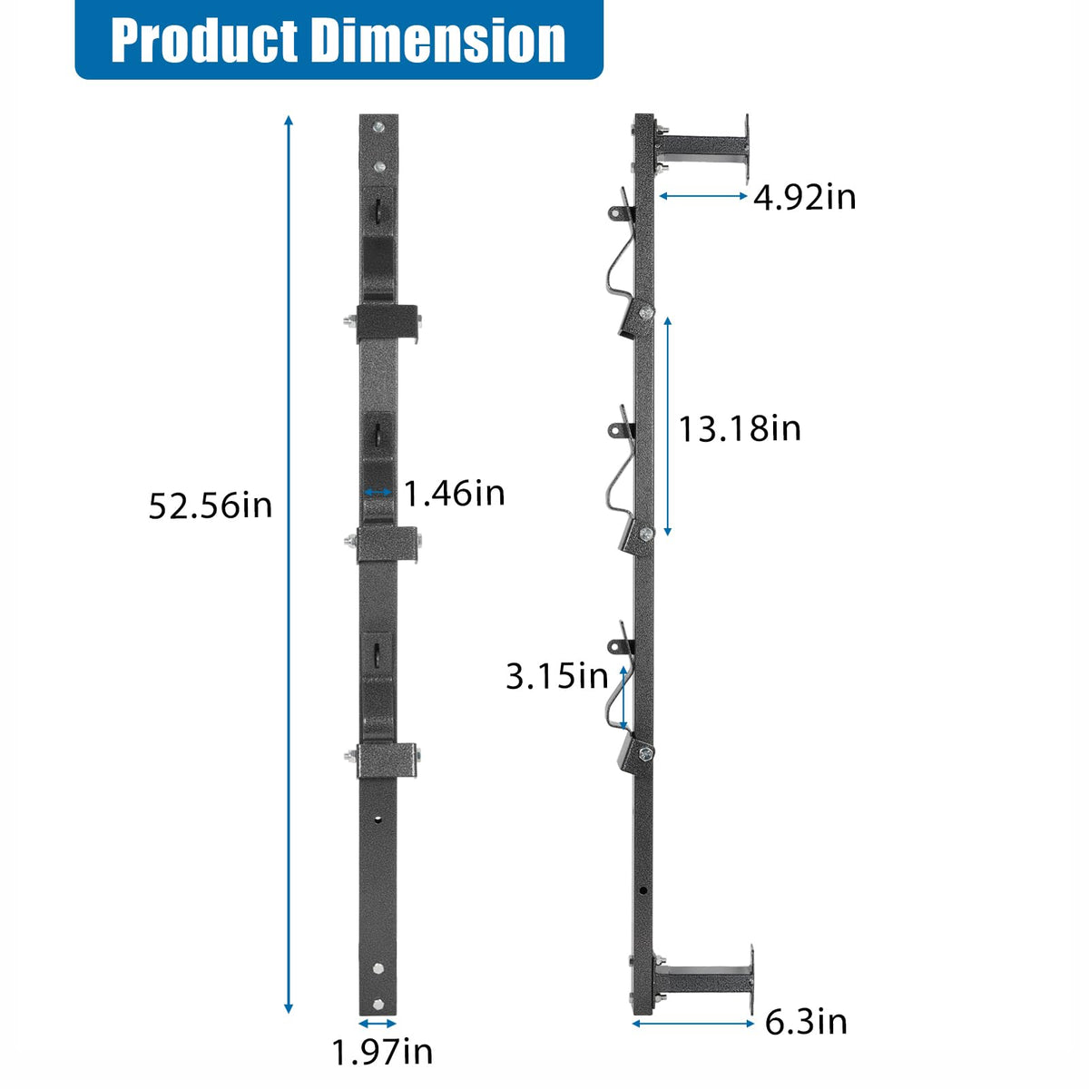OUTPRIZE Trimmer Rack open-trailer-installation keeps tools organized for easy access on the go.