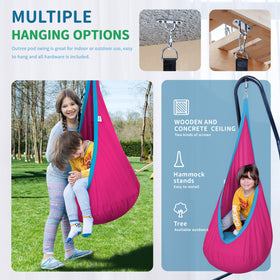 OUTREE cotton-canvas seat offers soft, breathable comfort for reading.