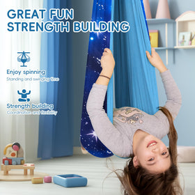 OUTREE Sensory Swing 360-degree hanger kit enables safe, versatile setup.