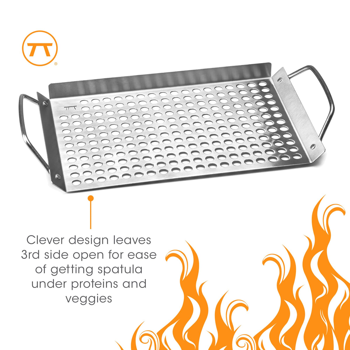 Outset dishwasher-safe grill grid simplifies cleanup after grilling sessions.