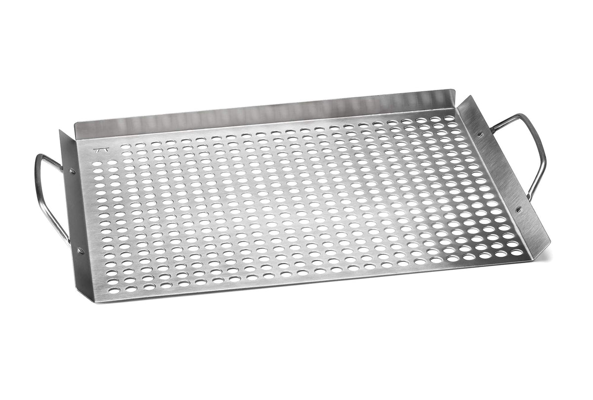 Outset grill topper grid 11x17 supports delicate veggies on open grill