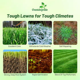Outsidepride Combat Extreme Northern Zone OptiGrowth coated seeds improve germination.