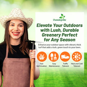 Outsidepride Maya Blackjack coated seed with easy spread for efficient lawn seeding.