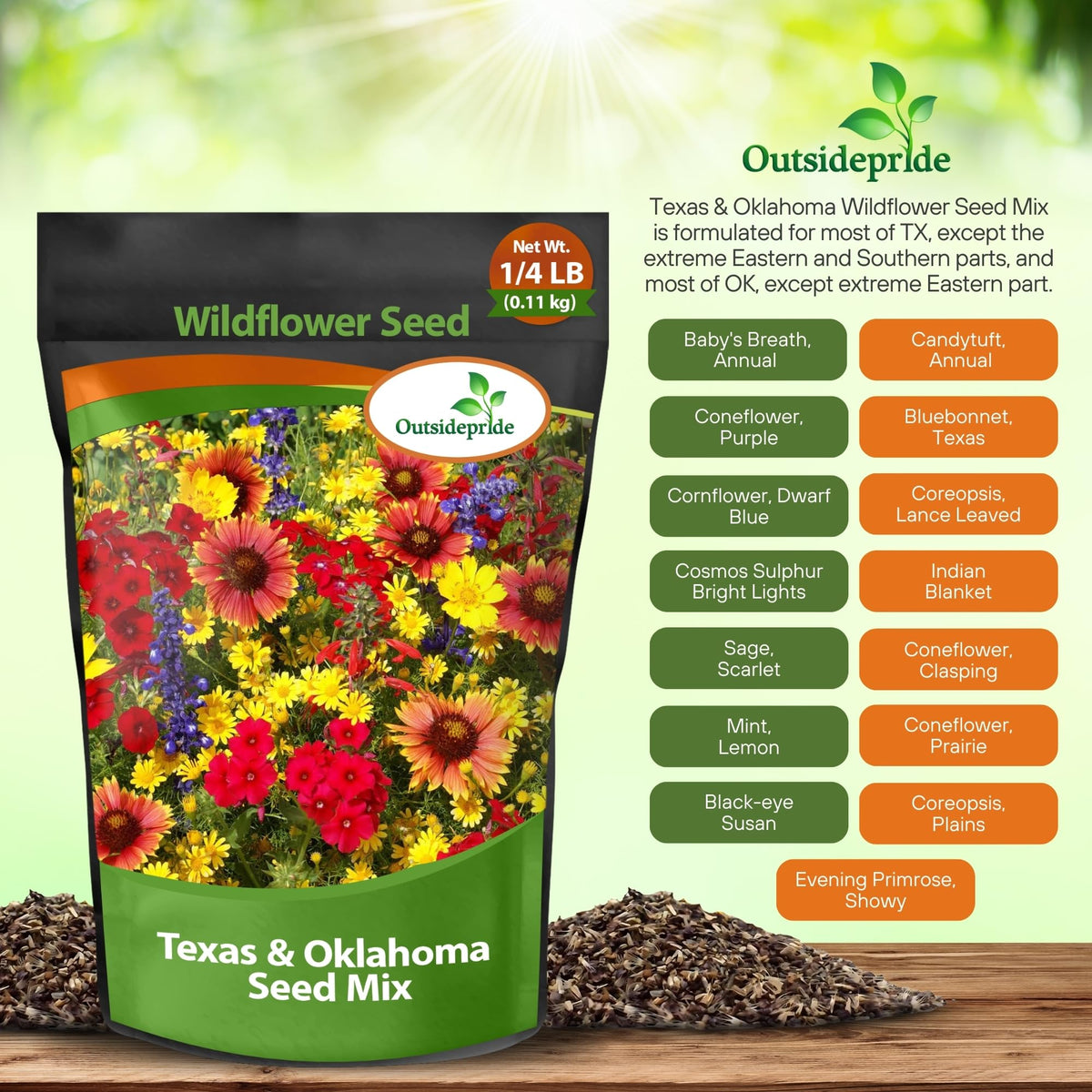 Outsidepride wildflowers attract bees and butterflies for pollination