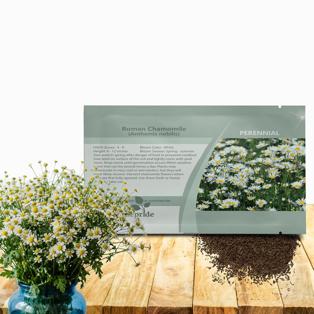 Outsidepride roman chamomile seeds packaging for easy perennial planting
