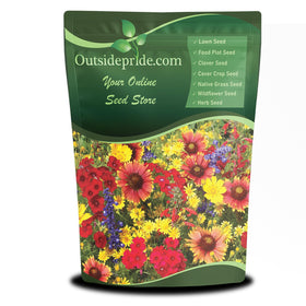 Outsidepride Texas & Oklahoma wildflower seed mix pack shot attracts pollinators