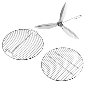 Outspark Outapark grill grate kit for Weber 22-inch with built-in handle for easy lifting