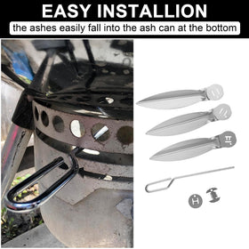 Outspark Outapark stainless kit fit shown on Weber 22-inch kettle