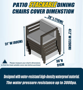 OUTTDID 600D patio cover showcasing waterproof durability for outdoor chairs.