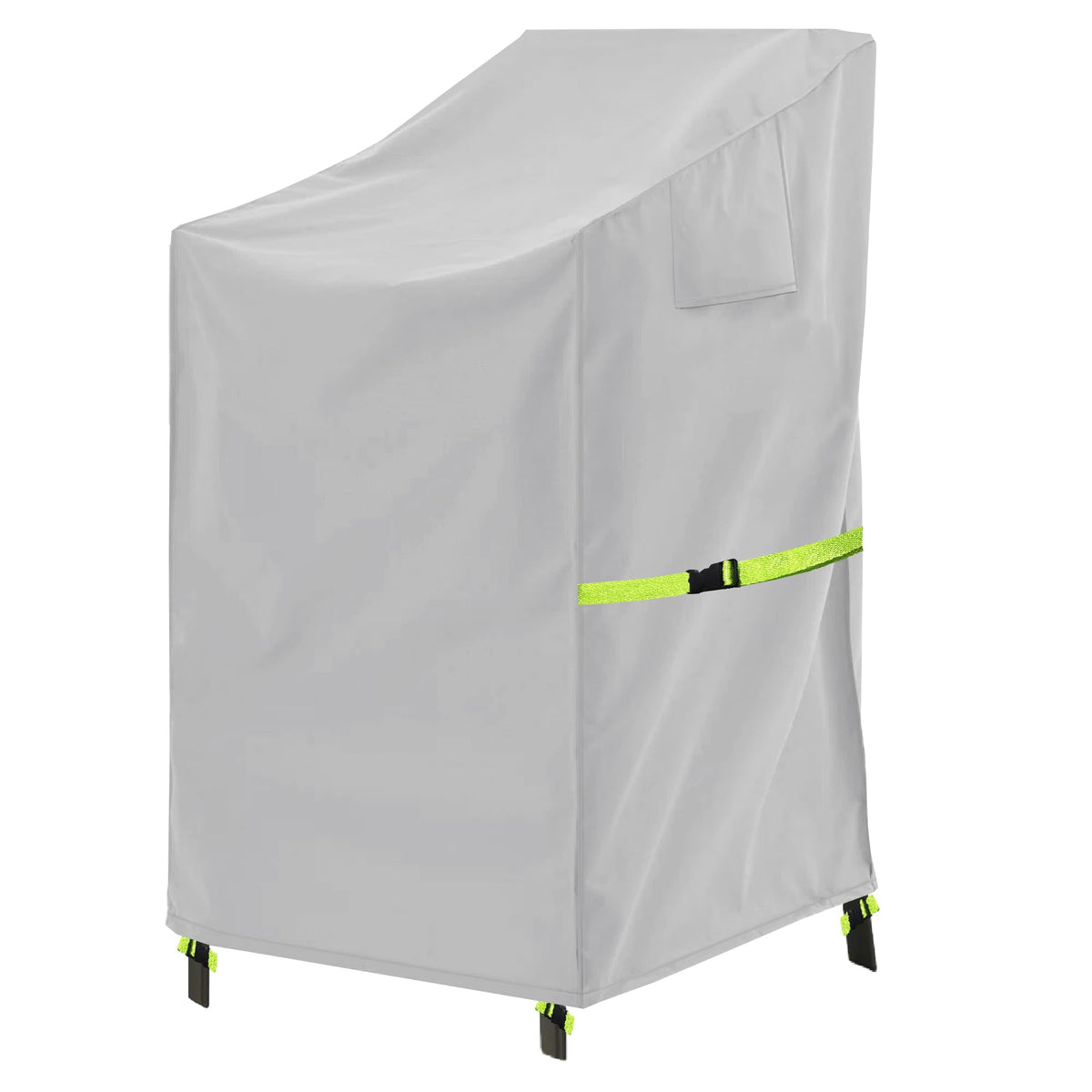 OUTTDID stackable chair cover with buckle straps for secure fit during windy days.