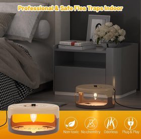 Outtkitywi flea trap compact design blends with decor