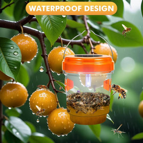 Outtkitywi Wasp Trap uses sugar water attractant to lure insects
