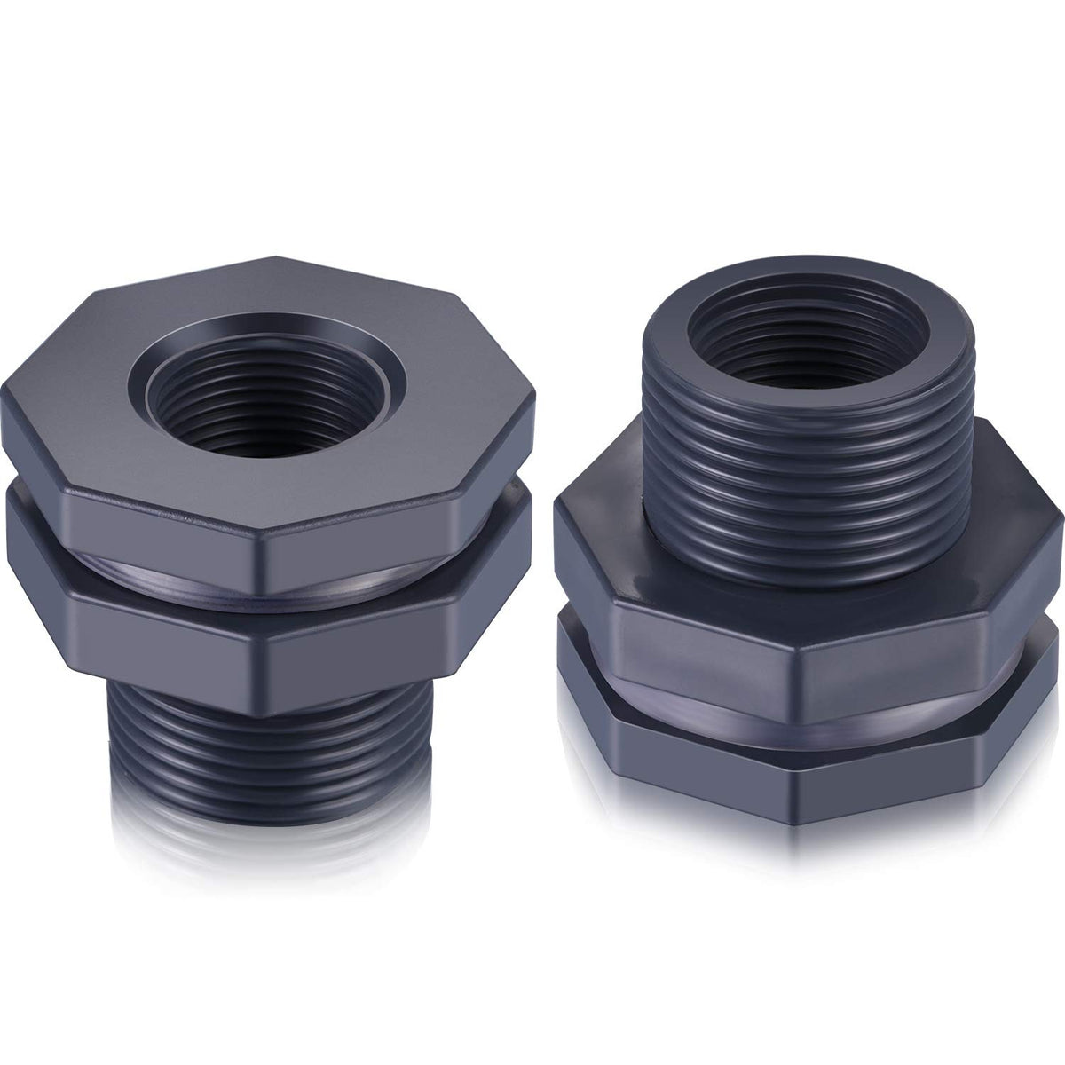 Outus bulkhead fitting 3/4 inch for rain barrels with reliable seal.