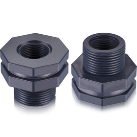 Outus bulkhead fitting 3/4 inch for rain barrels with reliable seal.