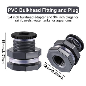 Outus bulkhead fitting assembly diagram showing easy installation