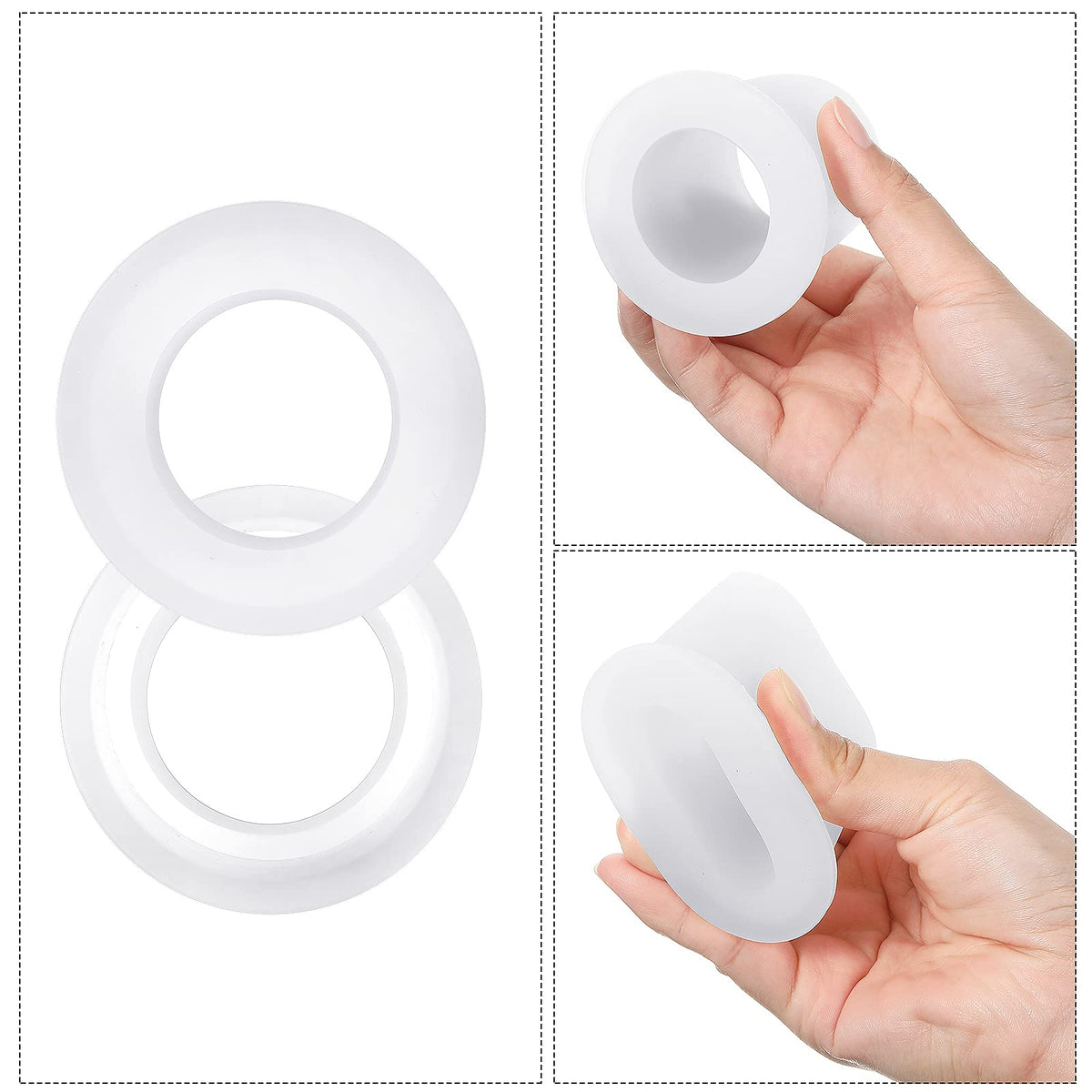 Outus silicone cone wedge plug being inserted to stabilize an umbrella