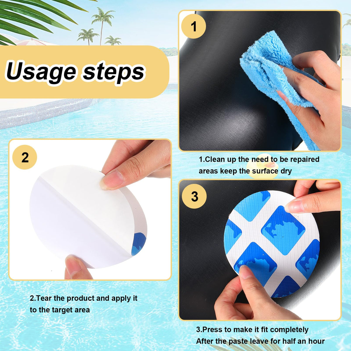 Outus durable sticky PVC patch: long-lasting waterproof sealing for gear.