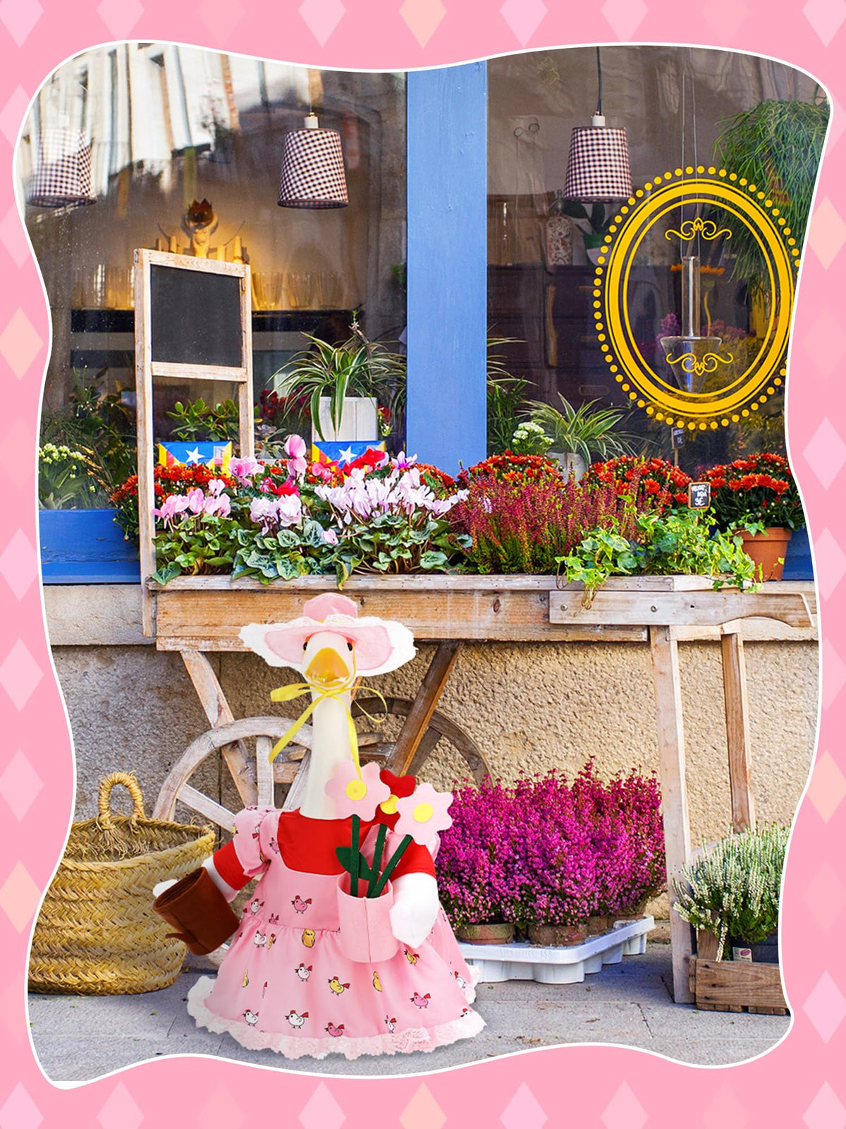 Outus vibrant spring design boosts yard decor charm.