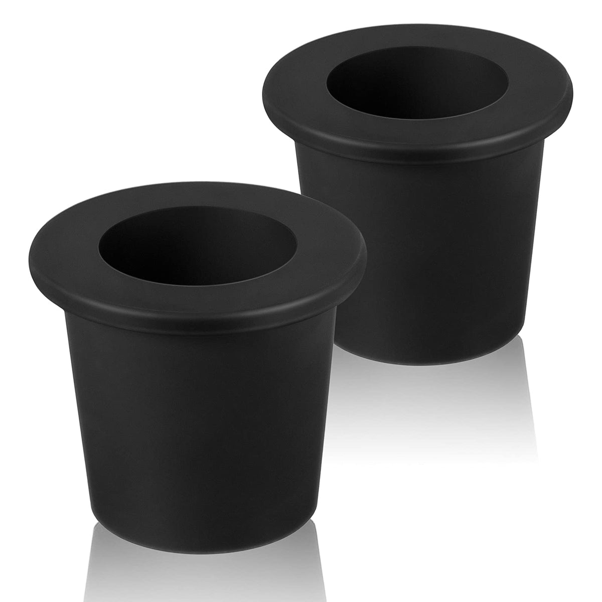 Outus patio table hole ring stabilizes umbrellas in table openings.