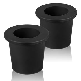 Outus patio table hole ring stabilizes umbrellas in table openings.