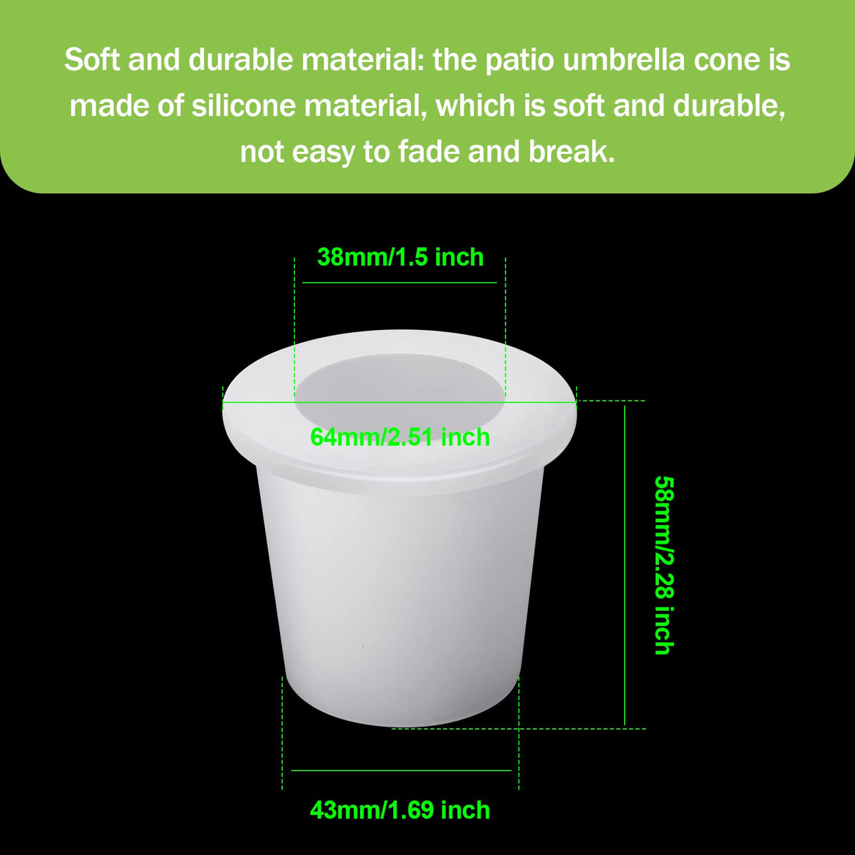 Outus transparent stabilizer sleeve shown on a table edge to protect surfaces