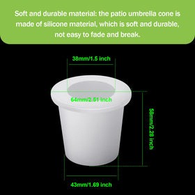 Outus transparent stabilizer sleeve shown on a table edge to protect surfaces