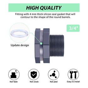 Outus two-piece bulkhead kit for versatile tank installations.