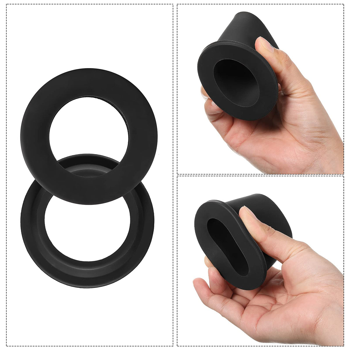 Outus umbrella cone wedge plug secures pole quickly.