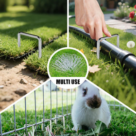 OutVue weed barrier and sod application secures materials neatly