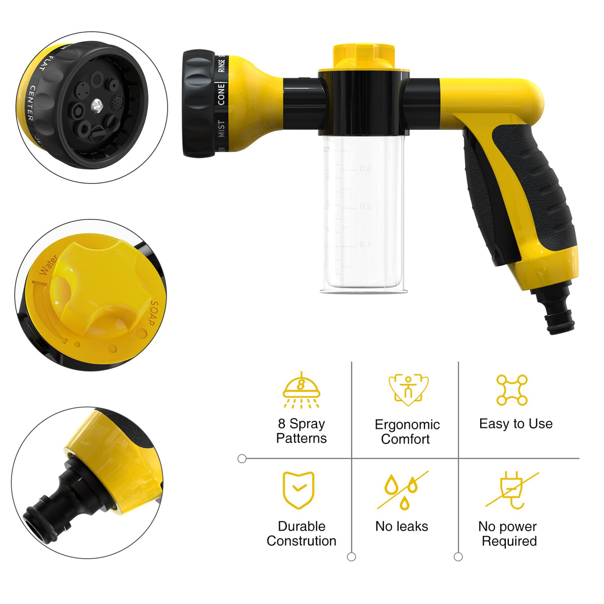 OUTWAY rubber grip ensures non-slip handling during chores