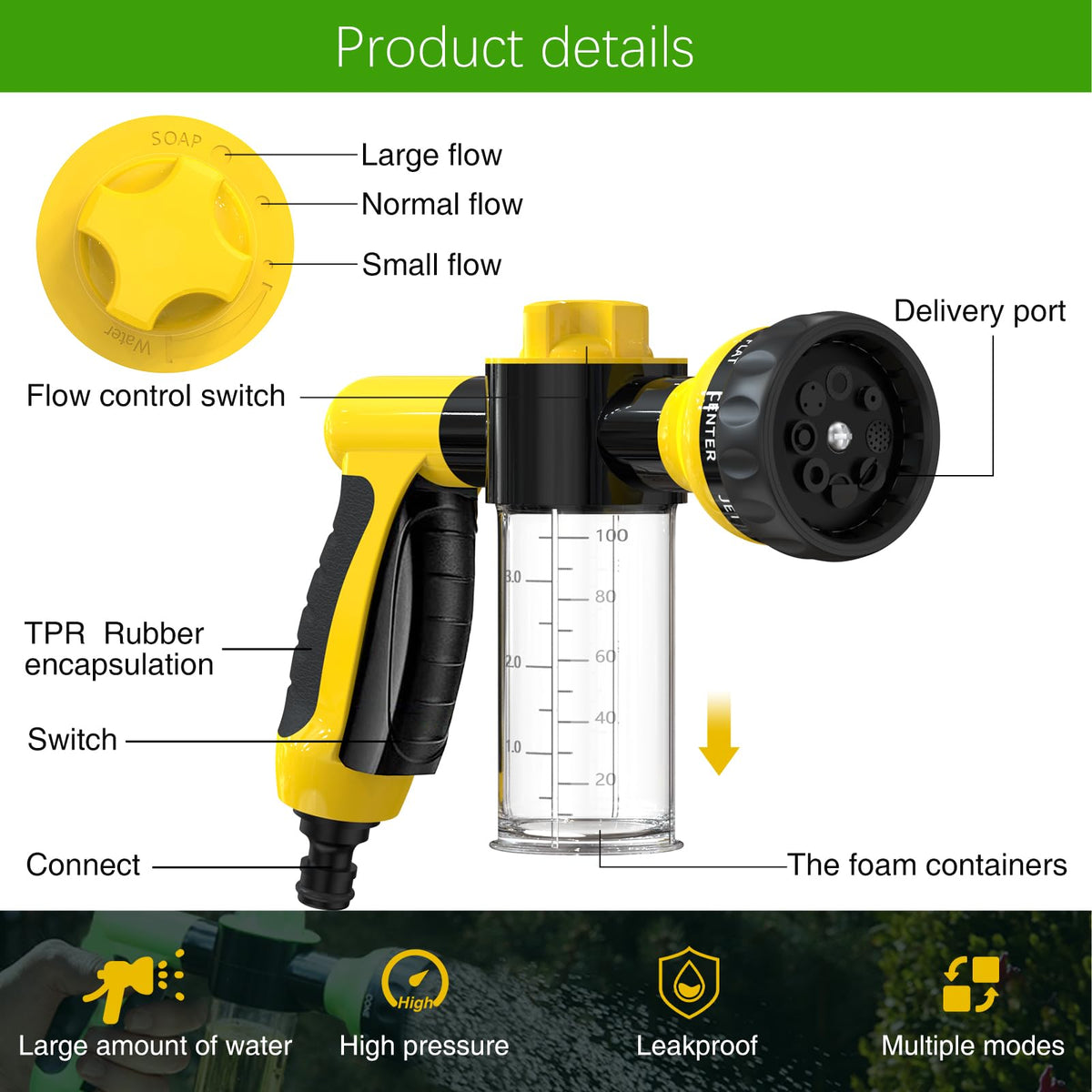 OUTWAY pet shower setting helps gentle rinsing after outdoor play