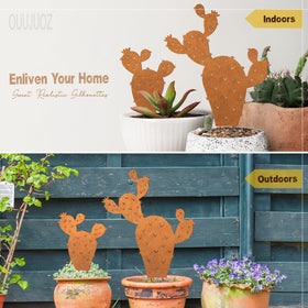 OUUJUOZ cactus outdoor decor small fits balconies for charming yard accents