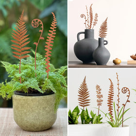 OUUJUOZ flower-bed decor stakes bring whimsical height to planters.