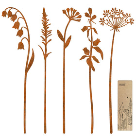 OUUJUOZ metal flowers outdoor stakes collection enhances planters and beds with charm