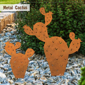 OUUJUOZ metal plants prickly pear highlights path edges with durable outdoor appeal