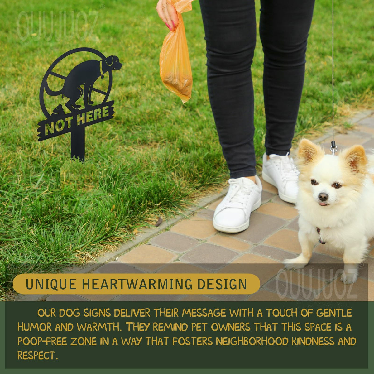 OUUJUOZ Weatherproof metal sign detail for long-lasting outdoor use.