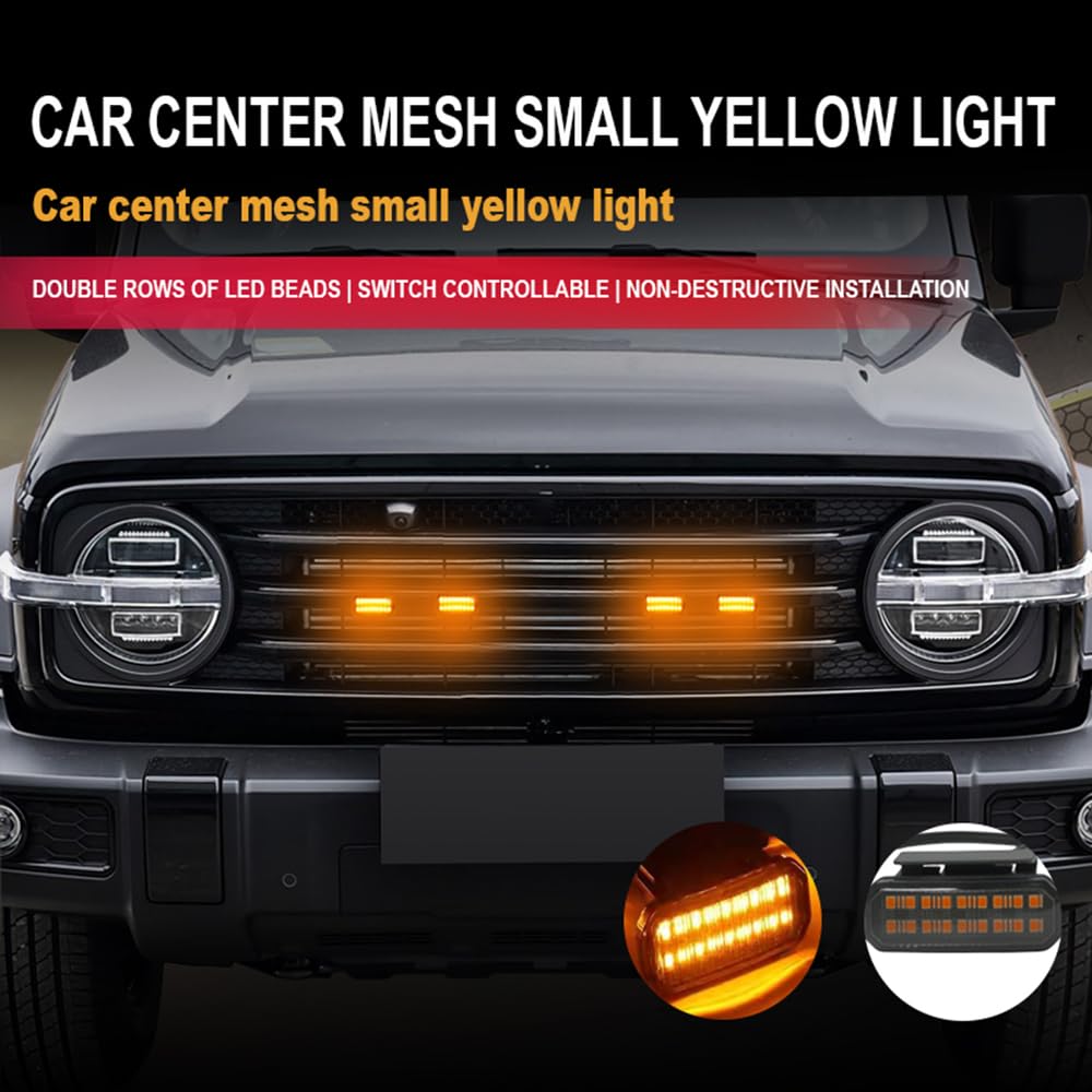 Ouylycjo amber LED grille light provides DRL and fog visibility