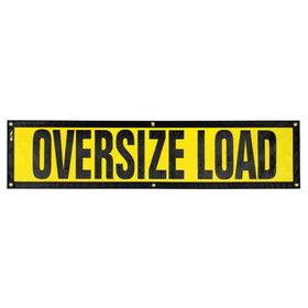 Grommet Escort Sign front view by OVERSIZE WARNING enhances visibility for oversized loads