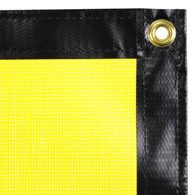 Grommet Escort Sign side panel shows durable mesh construction for airflow