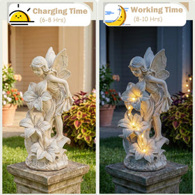 Ovewios weather-resistant resin statue withstands rain and sun in outdoor spaces