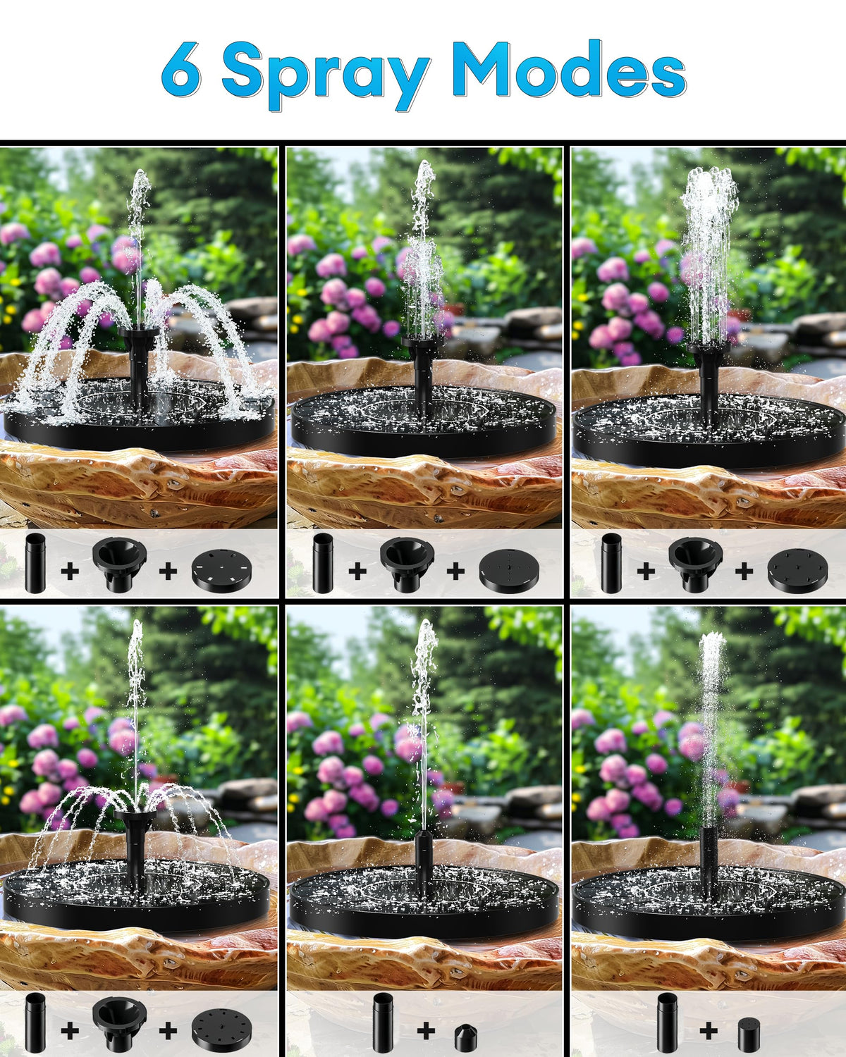OVIBIRD solar bird bath in use attracting birds