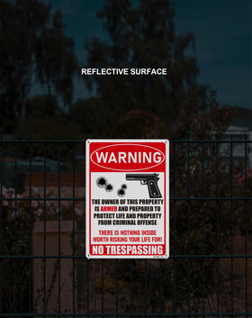 Ovyxely Reflective Night Visibility Sign: reflective coating improves visibility at night.