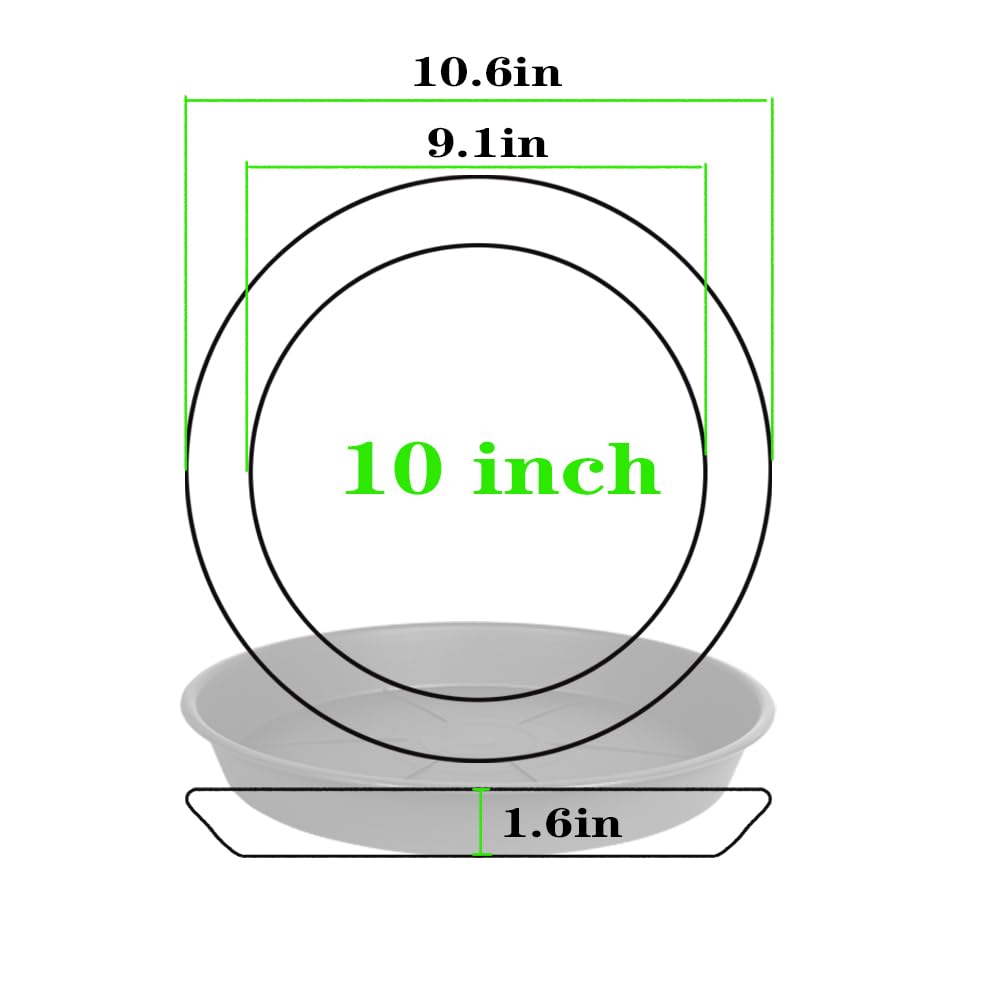 OVZILKI heavy-duty PP plastic saucer close-up showing durability