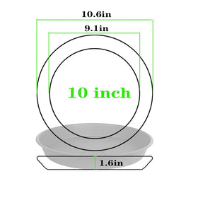 OVZILKI heavy-duty PP plastic saucer close-up showing durability