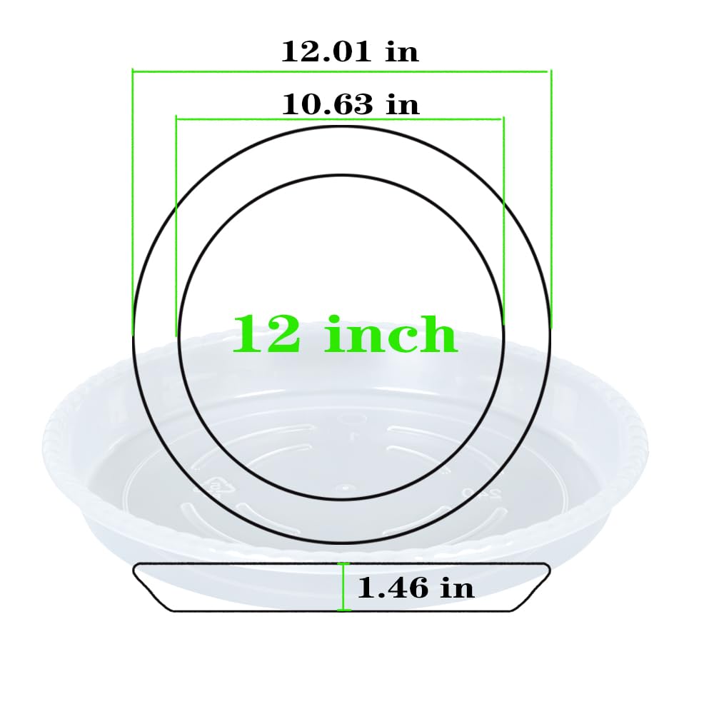 OVZILKI 12-inch saucer, side view, sturdy edge
