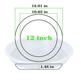 OVZILKI 12-inch saucer, side view, sturdy edge