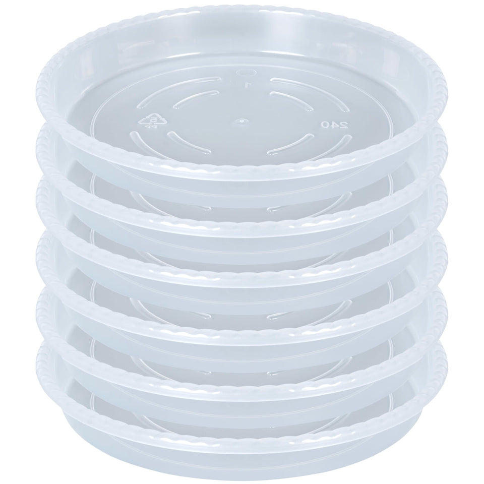 OVZILKI plant saucer 12-inch pack six, clear top view