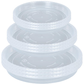OVZILKI clear plant saucer 6-inch for indoor drainage control and surface protection